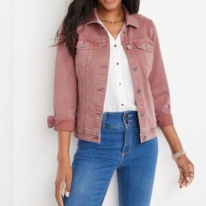 Maurices Denim Dusty Rose Jacket Sz Small